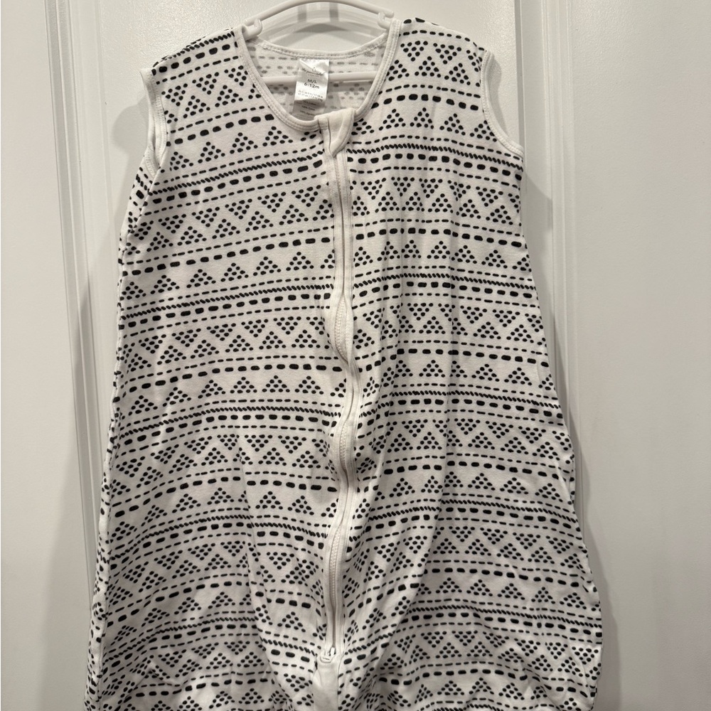 Black and White Geometric Sleep Sack Pajamas